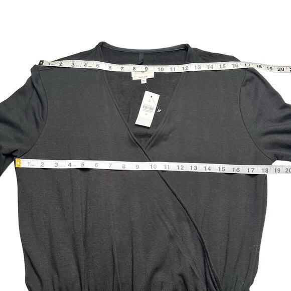 Lou & Grey | Women | Signature Soft Blend Black Crossover Jumpsuit | Size Medium - Picture 5 of 11